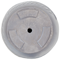 Vaso per piante da esterno in fibra di argilla grigio 28 x 28 x 16 cm Vaso rotondo resistente alle UC Motivo a foglie tradizionale