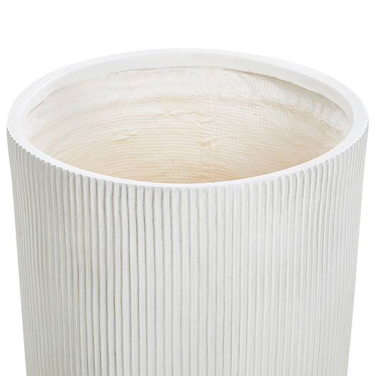 Vaso da fiori per in fibra di argilla bianco 45 x 45 x 45 cm giardino esterno terrazzo