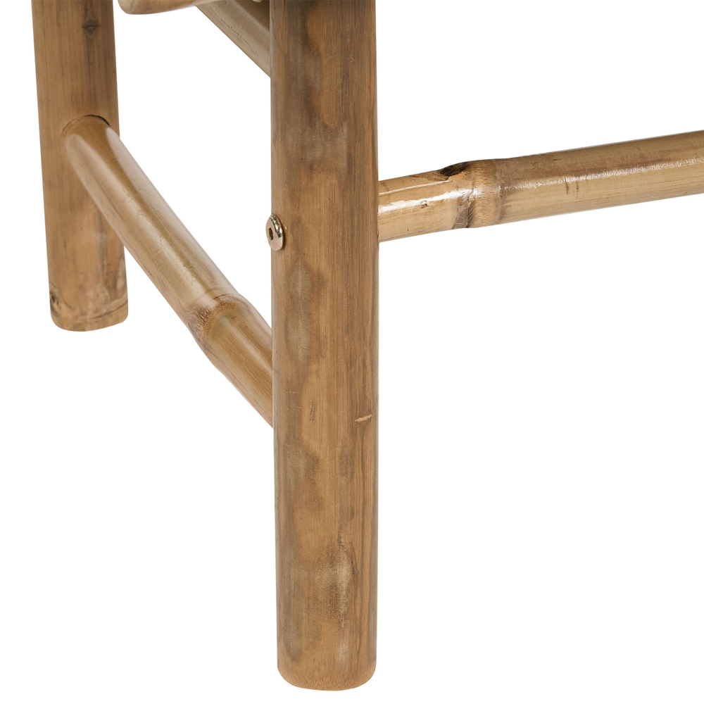 Tavolino in solido legno bamboo 80 x 45 cm interno ed esterno design moderno rustico