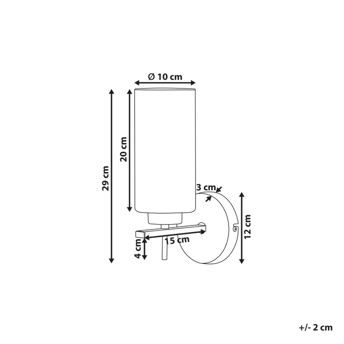 Lampada da terra Grigio e nero con base in ferro e paralume fumé in vetro Punto luce singolo Accessori per la casa Illuminazione