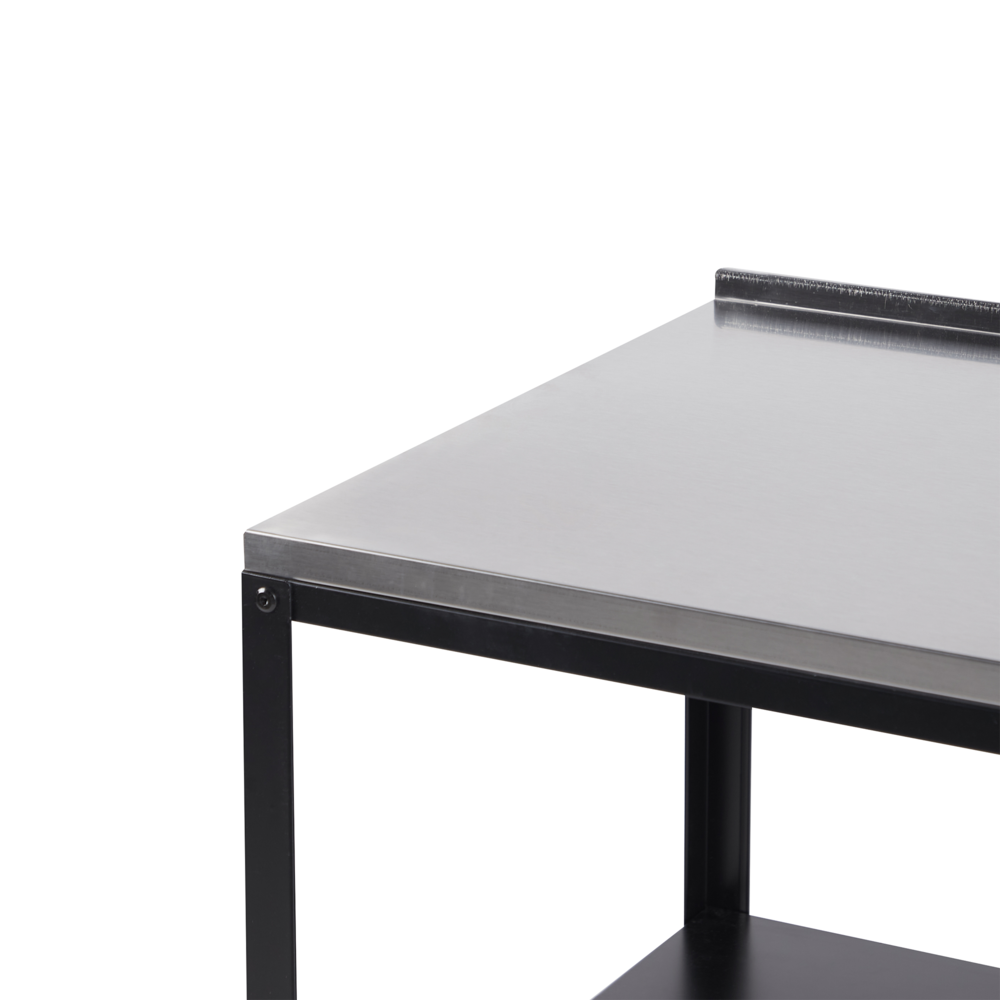 Set di cucina da esterno 2 elementi in acciaio inox nero 2 isole da cucina lavello a leva cucina da esterno