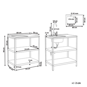 Set di cucina da esterno 2 elementi in acciaio inox nero 2 isole da cucina lavello a leva cucina da esterno