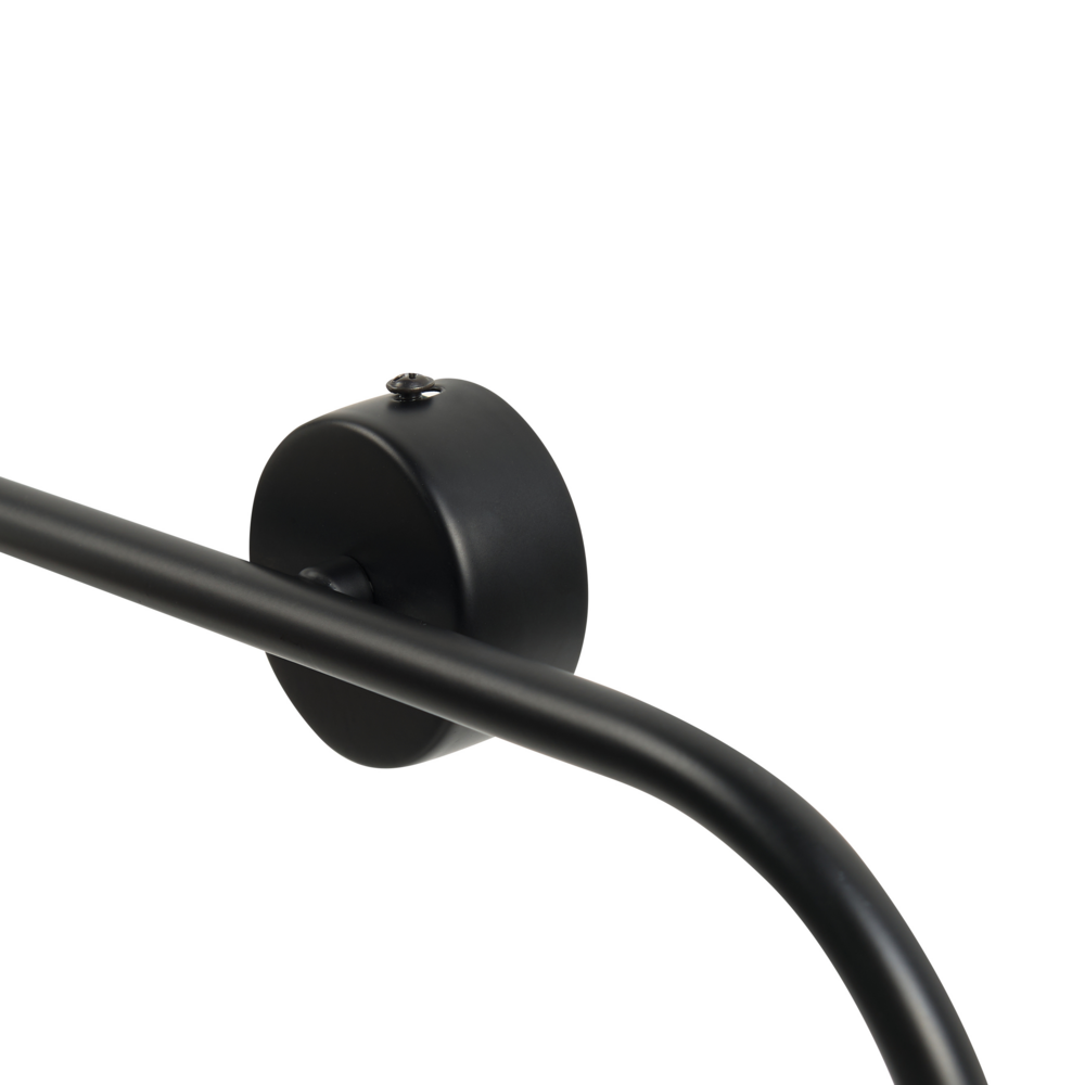 Lampada da parete con 4 luci a forma di globo e paralume in vetro base metallo nero opaco stile moderno