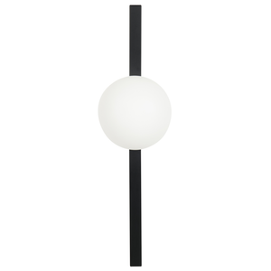 Lampada da parete paralume in vetro base nera in ferro stile moderno contemporaneo camera da letto