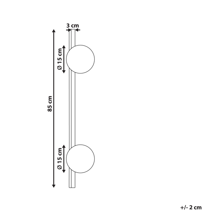Lampada da parete con vaso per piante base nera in metallo con 2 paralumi in vetro stile moderno camera da letto