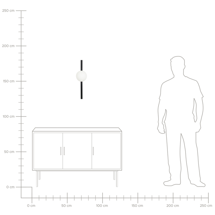 Lampada da parete paralume in vetro base nera in ferro stile moderno contemporaneo camera da letto