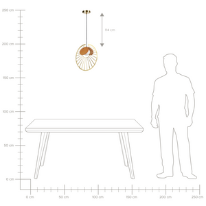 Lampadario in metallo e legno chiaro stile moderno soggiorno ingresso camera da letto