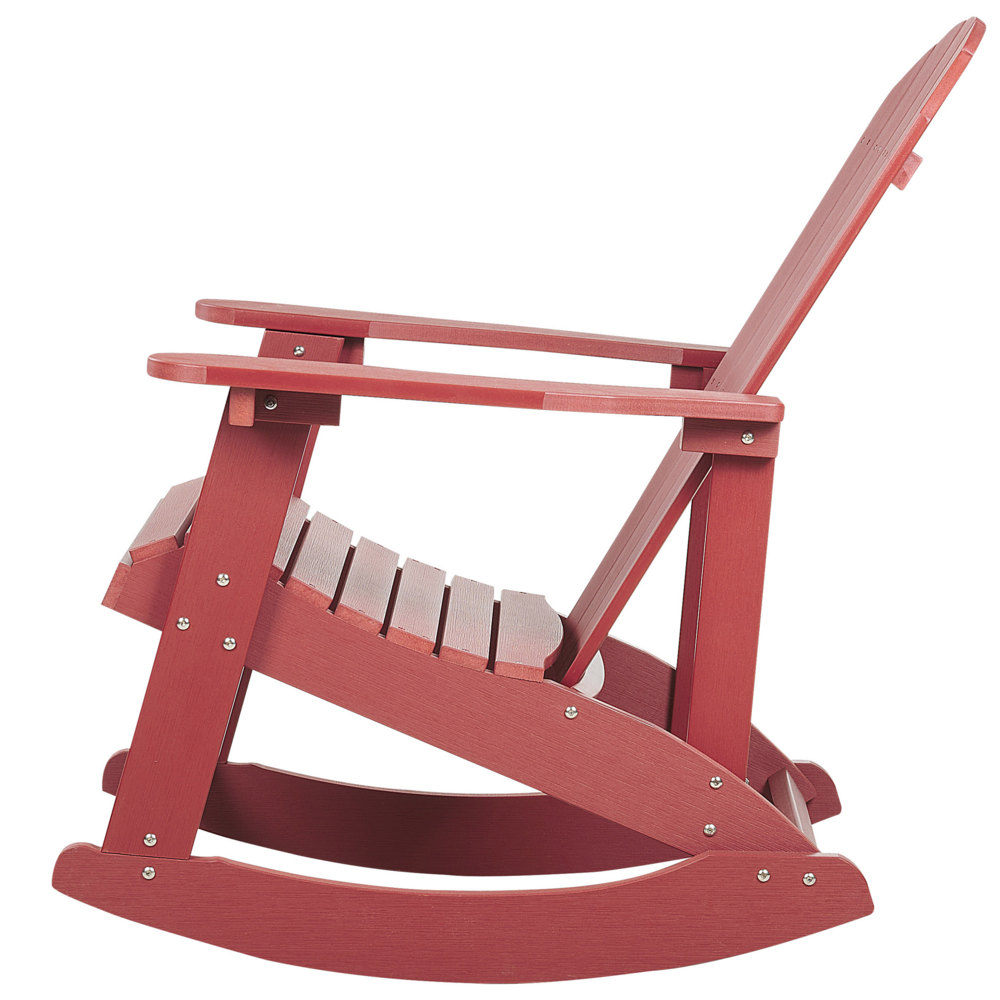 Sedia a dondolo tradizionale da giardino rosso stile classico tradizionale