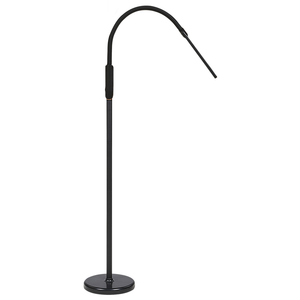 Lampada da terra LED per ufficio in metallo nero e materiale sintetico interruttore a sfioramento stile moderno industriale