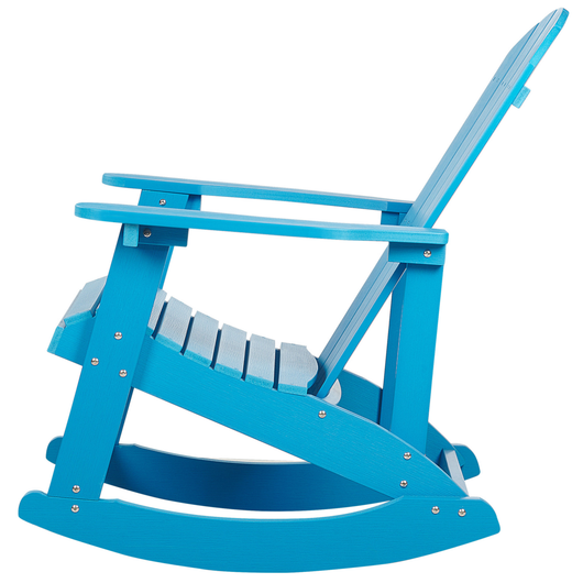 Sedia a dondolo tradizionale da giardino blu stile classico tradizionale