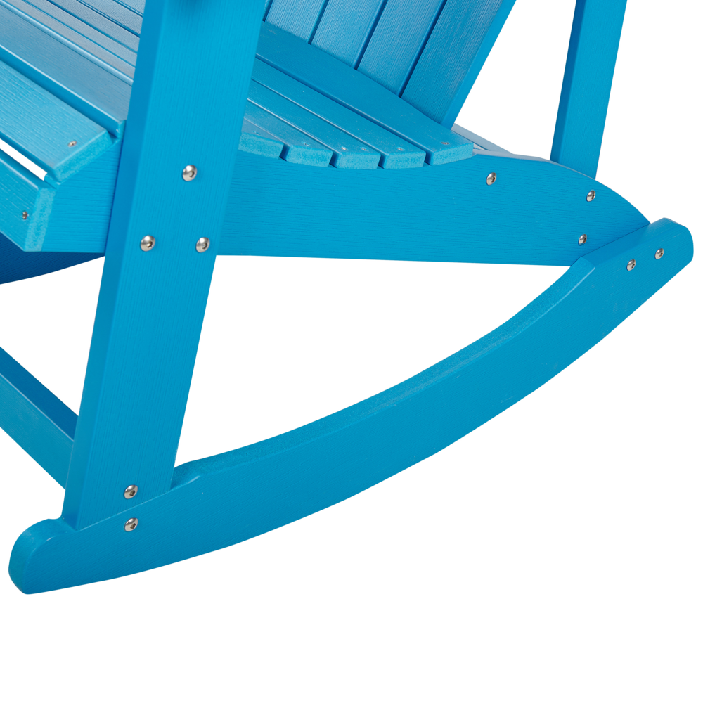 Sedia a dondolo tradizionale da giardino blu stile classico tradizionale