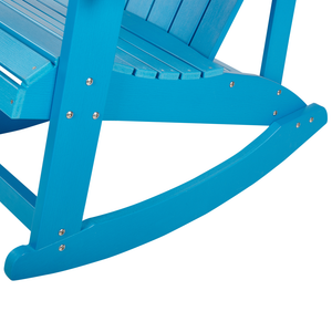 Sedia a dondolo tradizionale da giardino blu stile classico tradizionale