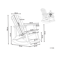 Sedia a dondolo tradizionale da giardino blu stile classico tradizionale