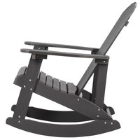 Sedia a dondolo tradizionale da giardino grigio scuro stile classico tradizionale