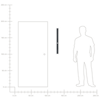 Lampada da parete a LED per esterni Nero 80 cm Acciaio Acrilico con sensore di movimento Design moderno