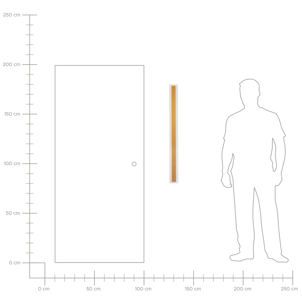 Lampada da parete a LED per esterni 100 cm acciaio oro esterno giardino terrazzo