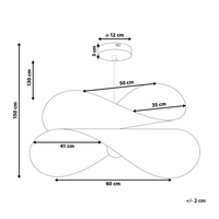 Lampada a sospensione Paralume curvo in metallo nero e oro Luce a sospensione d'accento traforata