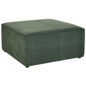 Poggiapiedi quadrato imbottito in velluto a coste rosa ottomana dal design moderno