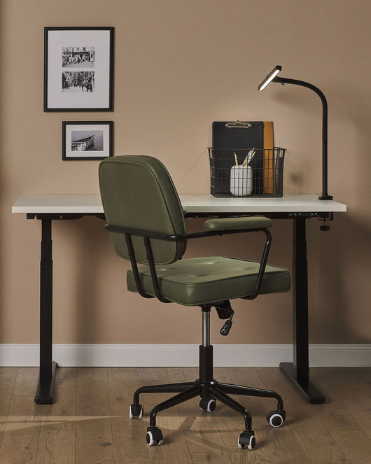 Lampada da tavolo LED nero 48 cm materiale sintetico luce sensore luce 3 colori stile moderno