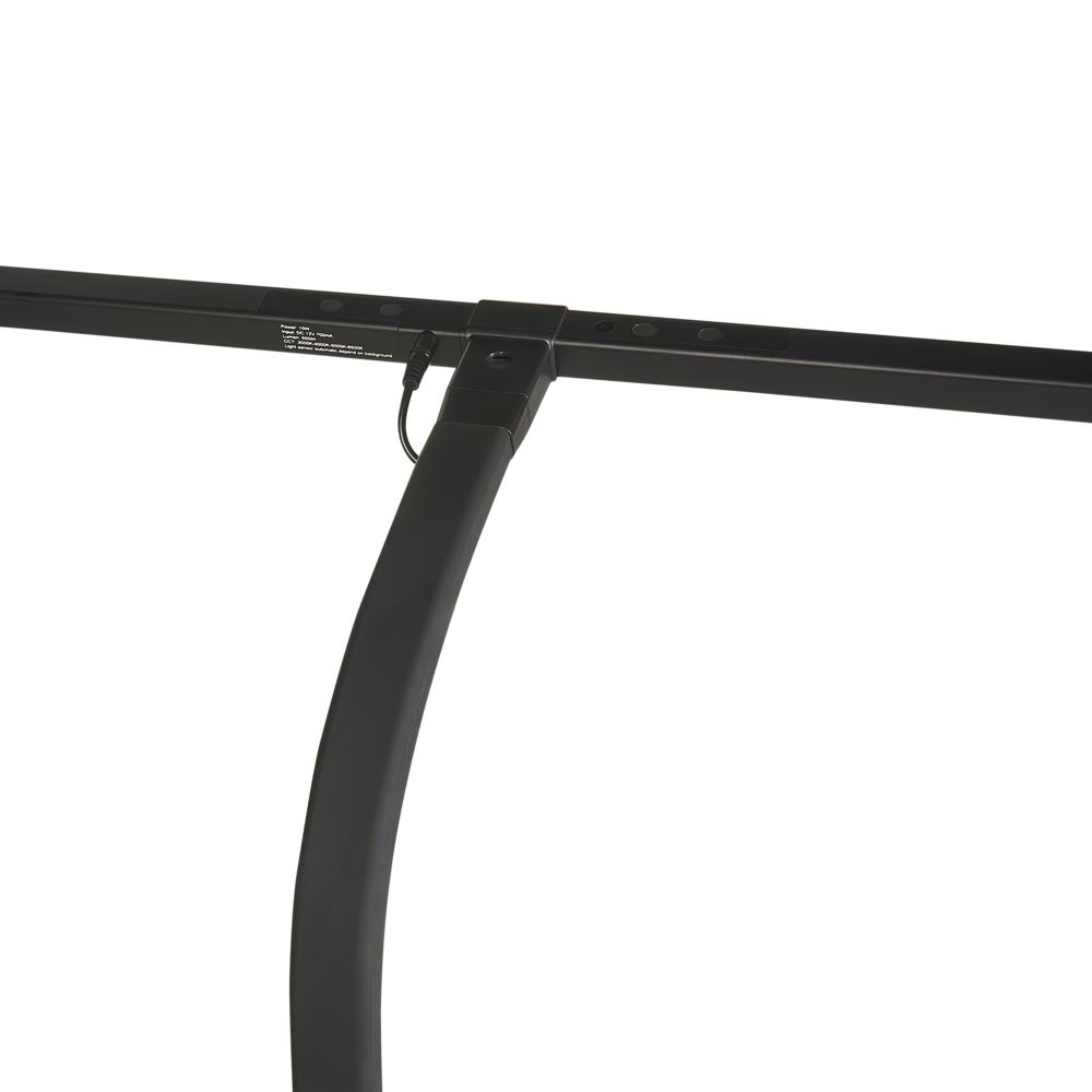 Lampada da tavolo LED nero 48 cm materiale sintetico luce sensore luce 3 colori stile moderno