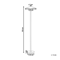 Lampada da terra Paralume in metallo bianco Struttura in legno di quercia Stile minimalista Scandinavo