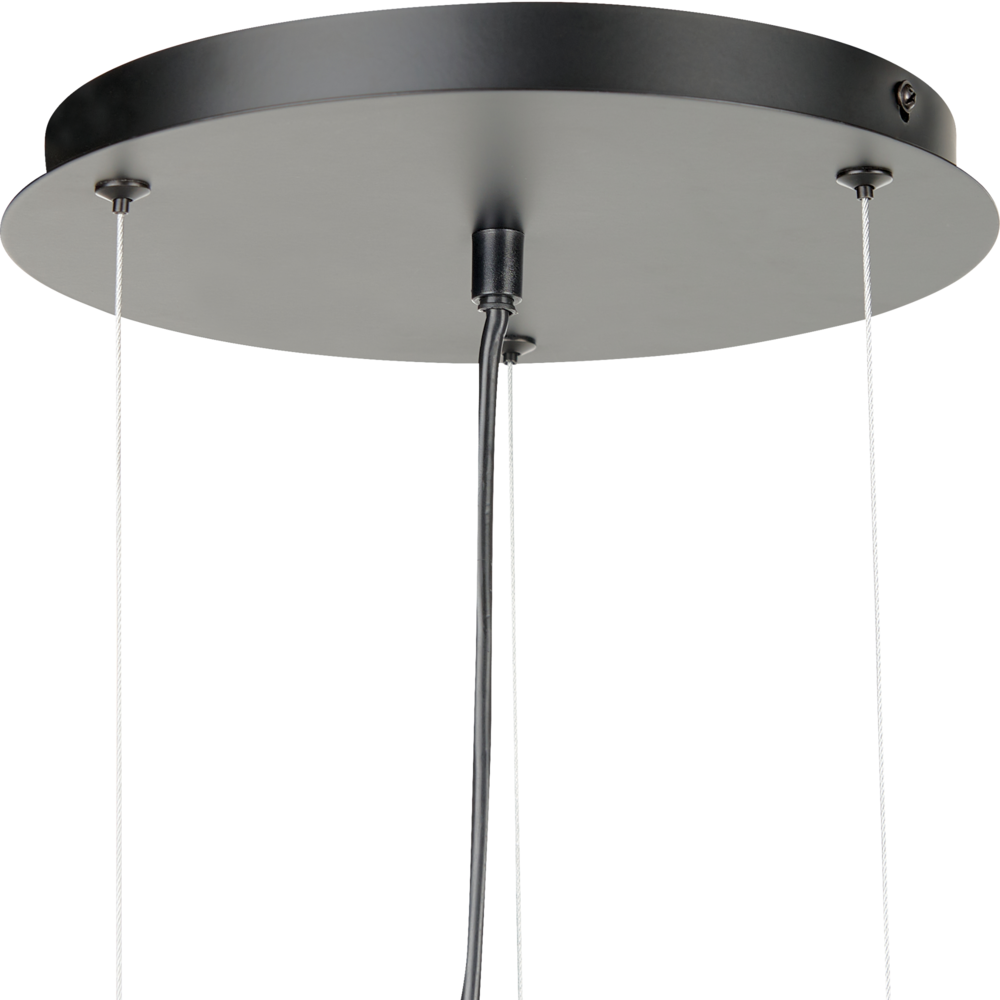 Lampada a sospensione con paralume in vetro nero Forma di globo rotondo Luce a sospensione