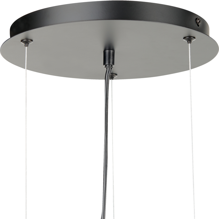 Lampada a sospensione con paralume in vetro nero Forma di globo rotondo Luce a sospensione