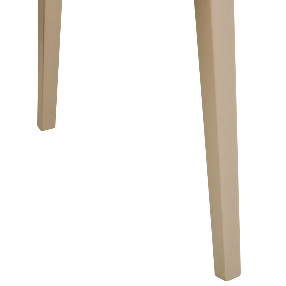 Set di 2 sedie da pranzo beige impilabili con gambe senza braccioli Sedie da conferenza in plastica Design moderno contemporaneo Sedute per la sala da pranzo