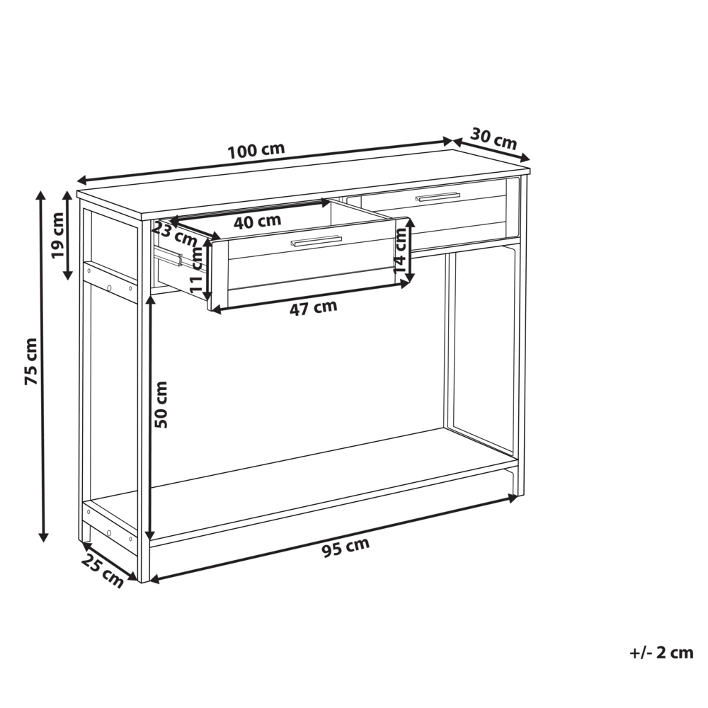 Tavolo Consolle Nero Legno di Fabbrica Gambe in Legno di Gomma Nero 2 Cassetti Fronti in Vimini Rattan Soggiorno Camera da Letto Corridoio Mobili Boho Design