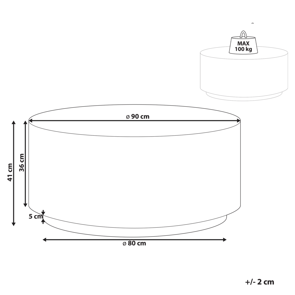 Tavolino da salotto bianco con effetto terrazzo in fibra di vetro MgO con piano rotondo resistente alle macchie UV, alla ruggine, all'acqua e al vento, moderno per esterni.