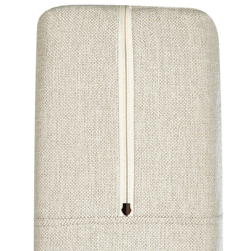 Divano letto king size UE con contenitore 180 x 200 Tappezzato beige con materasso a molle Bonell