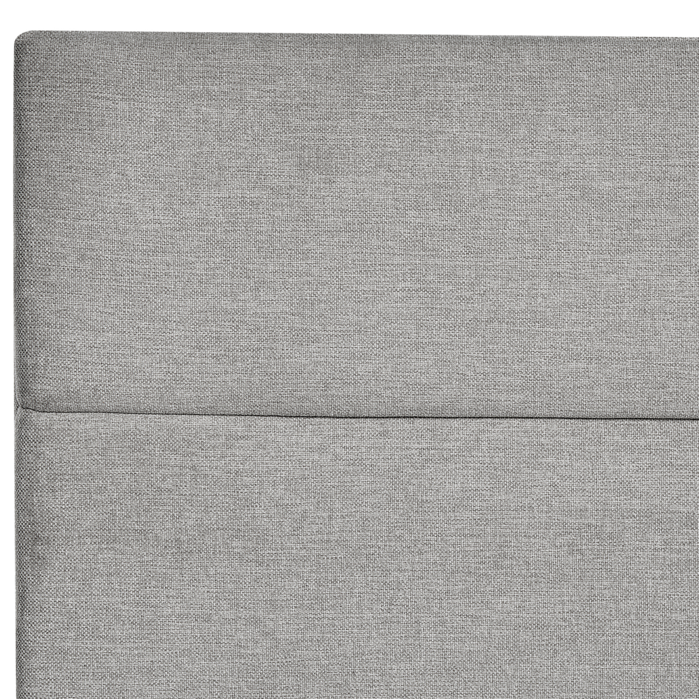 Divano letto king size UE con contenitore 160 x 200 Tappezzato grigio chiaro con materasso a molle Bonell