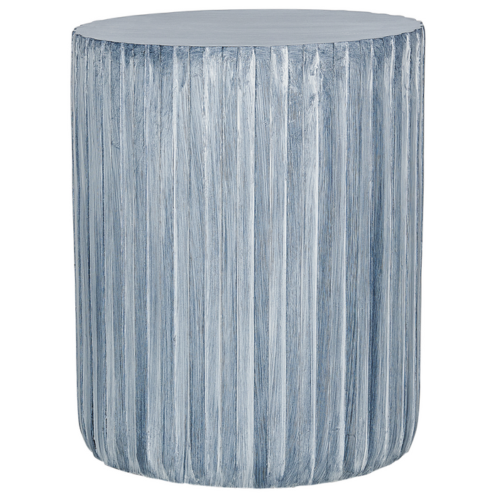 Tavolo Grigio chiaro in fibra di vetro MgO con piano rotondo a forma di tamburo Macchia UV Ruggine Acqua Resistente al vento Boho Moderno Soggiorno all'aperto