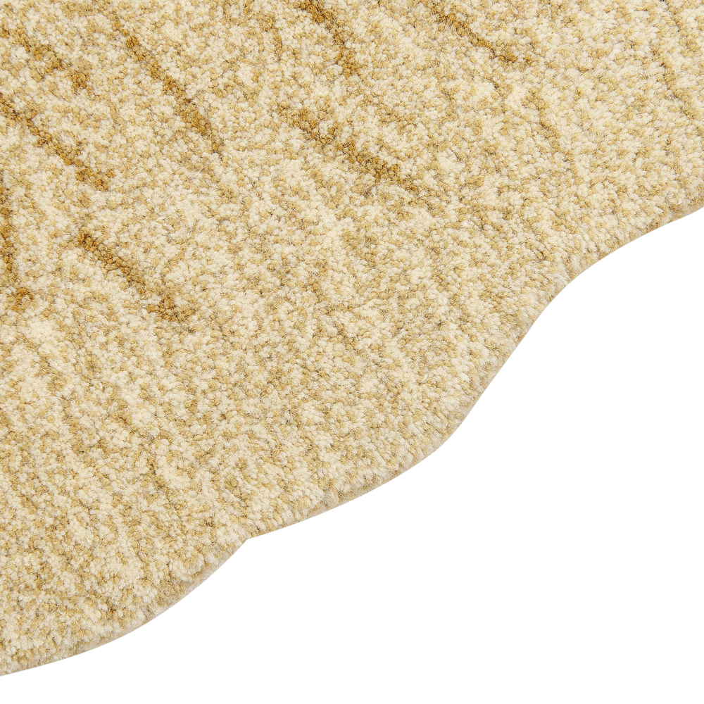 Tappeto per bambini Beige Lana Cotone 100 x 160 cm Tappeto per stanza da gioco con stampa di lupo animale Camera da letto per bambini