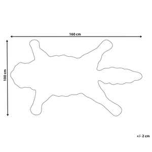 Tappeto per bambini Beige Lana Cotone 100 x 160 cm Tappeto per stanza da gioco con stampa di lupo animale Camera da letto per bambini