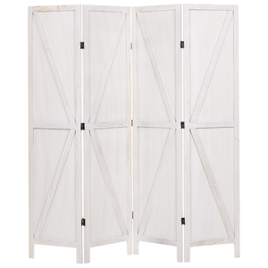 Divisorio per ambienti in legno compensato di legno Paulownia bianco 4 pannelli pieghevoli schermo decorativo divisorio soggiorno camera da letto Design tradizionale	