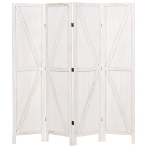 Divisorio per ambienti in legno compensato di legno Paulownia bianco 4 pannelli pieghevoli schermo decorativo divisorio soggiorno camera da letto Design tradizionale	