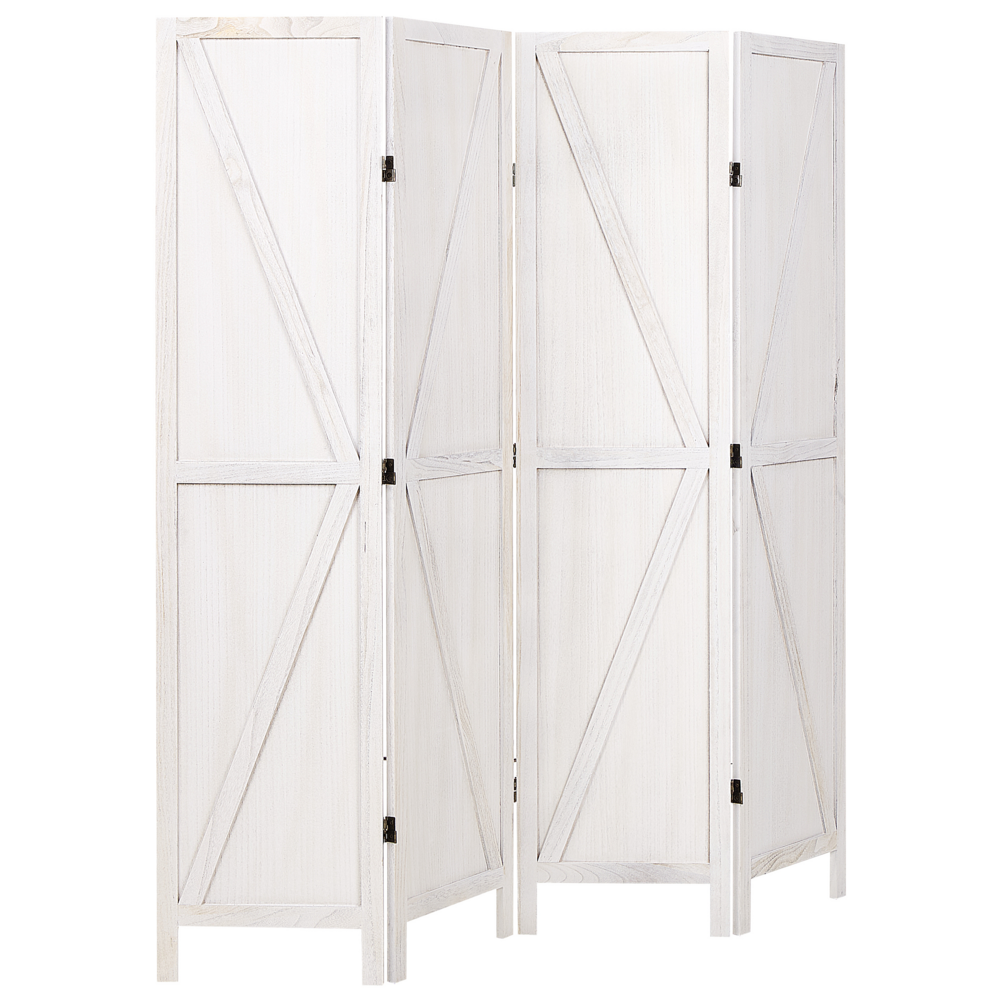 Divisorio per ambienti in legno compensato di legno Paulownia bianco 4 pannelli pieghevoli schermo decorativo divisorio soggiorno camera da letto Design tradizionale	