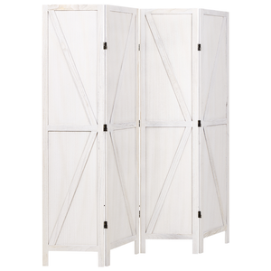 Divisorio per ambienti in legno compensato di legno Paulownia bianco 4 pannelli pieghevoli schermo decorativo divisorio soggiorno camera da letto Design tradizionale	
