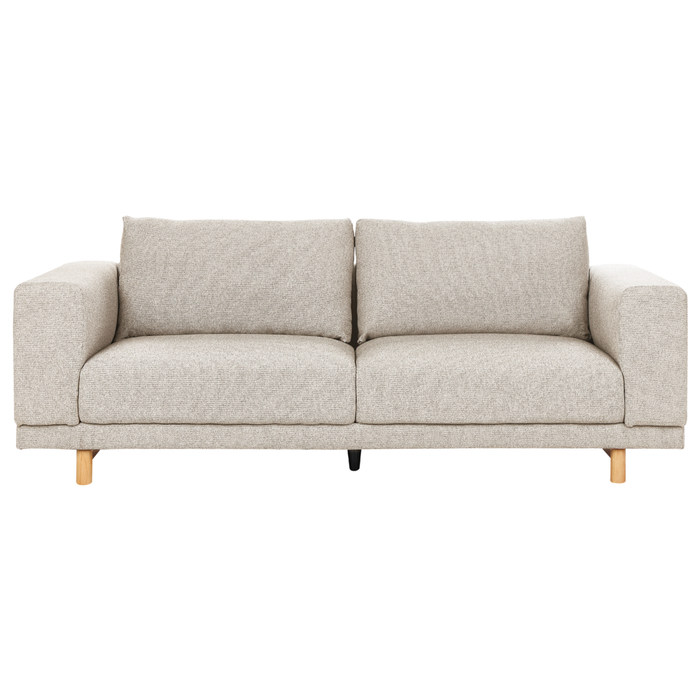 Divano a 3 posti tessuto beige moderno stile retrò soggiorno