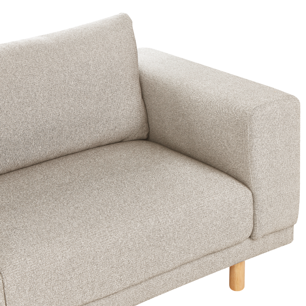 Divano a 3 posti tessuto beige moderno stile retrò soggiorno