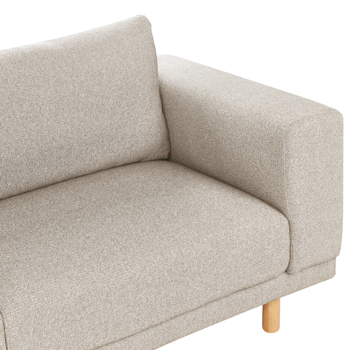 Divano a 3 posti tessuto beige moderno stile retrò soggiorno