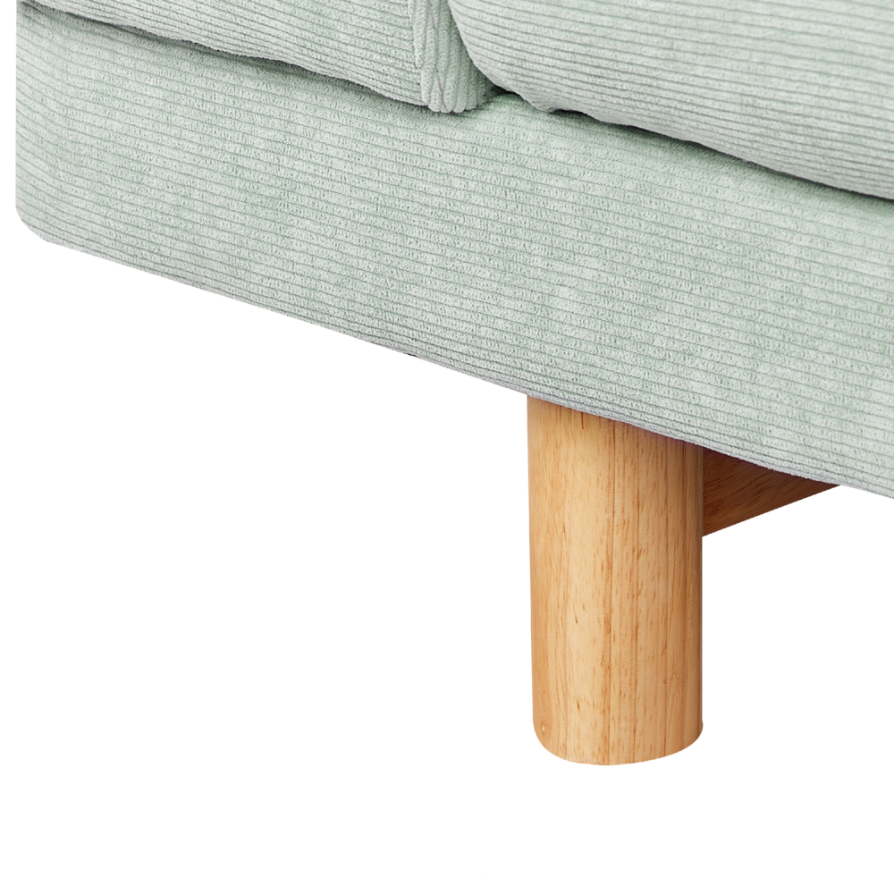 Divano a 3 posti verde menta moderno stile retrò soggiorno