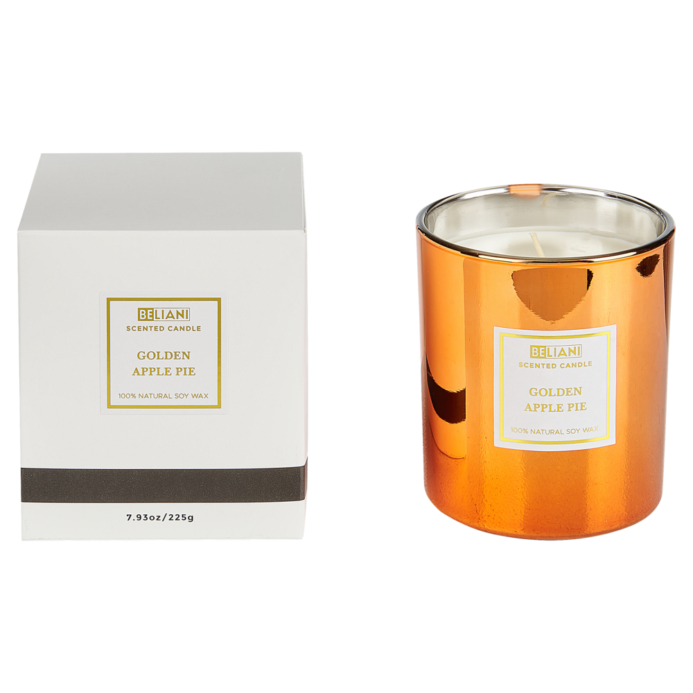 Set di 3 candele profumate in cera di soia 100% fragranza floreale frutta fresca crostata di mele, gelsomino e sole d'inverno stoppino cotone fragranza fruttata floreale