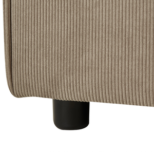 Modulo angolare a 1 posto rivestimento in velluto a coste marrone soggiorno stile moderno