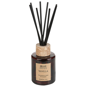 Set di fragranze Candela e diffusore di ancia Bastoncini profumati 100% cera di soia Stoppino di cotone Vetro Vaniglia Orientale