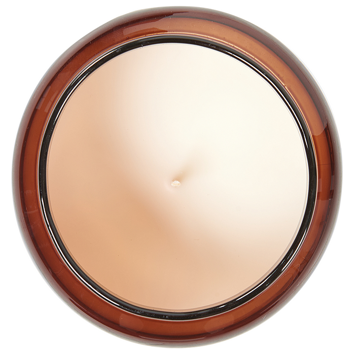 Set di 2 candele profumate multicolore 100% cera di soia stoppino di cotone vetro alimentare fragranza fresca mela dorata/pelle