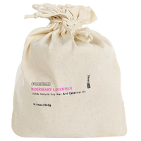 Candela profumata 100% cera di soia Stoppino di cotone Vetro Fragranza fresca Rosmarino Lavanda