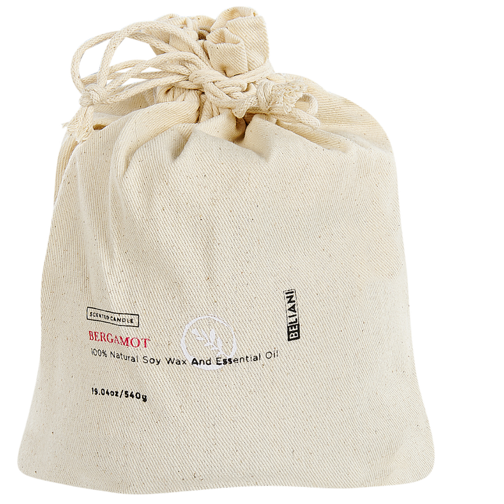 Candela profumata 100% cera di soia Stoppino di cotone Vetro Fragranza fresca Frutta Bergamotto