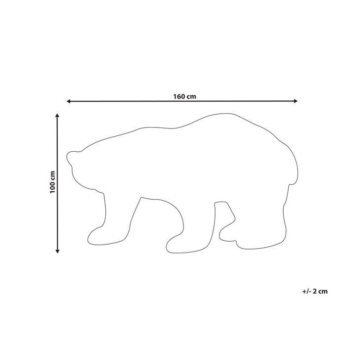 Tappeto per bambini in lana bianca con fondo in cotone 100 x 160 cm Tappeto per la stanza dei giochi con stampa di orsi polari per la camera dei bambini.